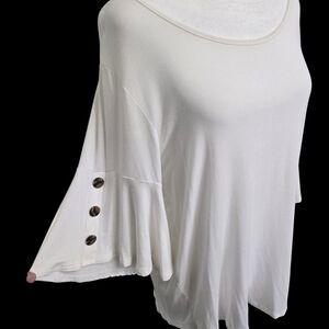 Ivory  Dolman Sleeve Blouse with Relaxed Fit